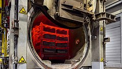 Ein Kammerofen, der zum Einschmelzen von Edelmetallen genutzt wird.