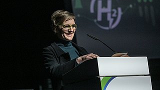 Franziska Brantner steht am Redepult