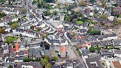 Luftbildaufnahme des Zentrums der Stadt Ratingen