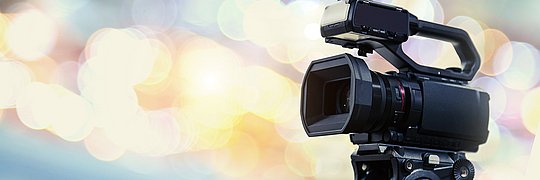 Video,Camera,With,Blur,Background,For,Journalist,Interview,Broadcasting,Reporter