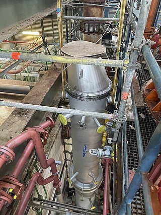 Abhitze-Verdampfer wird an die Anlage HCl-Verbrennung zur Abwärmenutzung angeschlossen