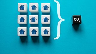Symbolbild für Gebäude und CO2