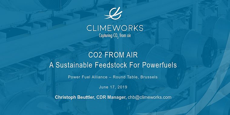 CO2 from air as a sustainable feedstock for powerfuels