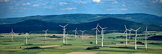 A,Panorama,Wind,Farm,In,Hesse,,Germany