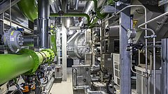 Kühlrohre in einer Absorptions- und Kompressionskälteanlage.