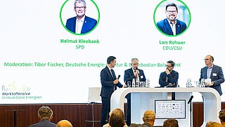 Podiumsdiskussion: "Erneuerbare Energien im Markt verankern: Impulse für die neue Legislatur"