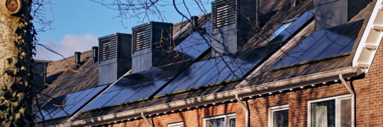 Reihenhäuser mit Photovoltaikanlage