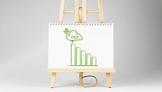 White,Board,Showing,Co2,Gas,,Carbon,Emission,Reduction,Icon,With