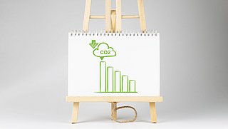 White,Board,Showing,Co2,Gas,,Carbon,Emission,Reduction,Icon,With