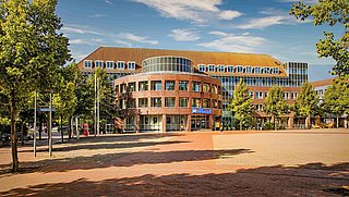 Rotes Backsteingebäude 