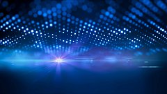 Abstract Technology Virtual Reality Futuristic Dot Background