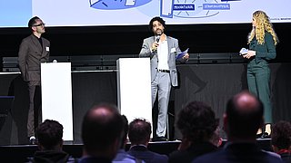 Präsentation der Workshopergebnisse auf der Bühne