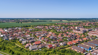 Ansicht von Häusern von oben