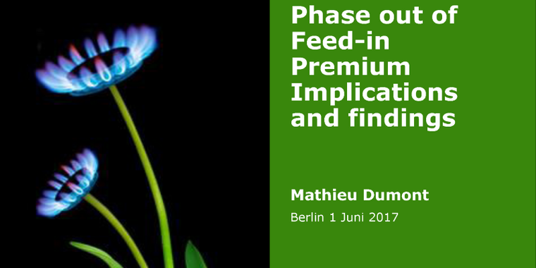 Workshop II: Phase out of Feed-in Premium  – implications and findings