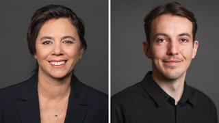 Nebeneinander stehende Portraitbilder, links Sirin Tezcan-Kamper und  rechts Tim Sonntag