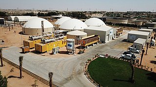 Eine Biogasanalage in den Vereinigten Arabischen Emiraten