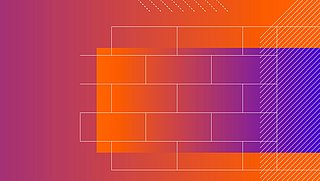 Gebäude im klimaneutralen Energiesystem: Titel und abstrakte Grafik mit Linien und Rechtecken, die Energieflüsse symbolisieren