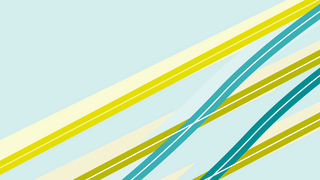 Abstrakte Grafik mit diagonalen Linien in Gelb, Türkis und Beige auf einem hellen Hintergrund.