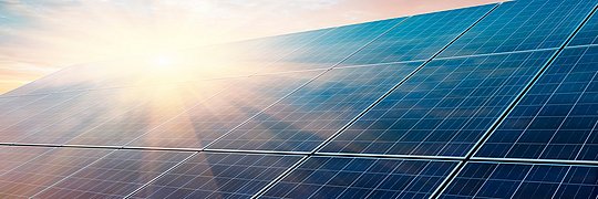 Solar,Panels,At,Sunset,-,3d,Illustration