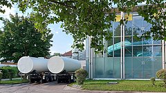 Wärmetransport von LENA Service GmbH zum Lechtalbad.