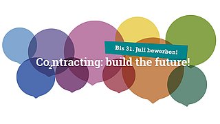 Auf dem Bild ist das Logo des Modellvorhabens "Contracting: build the future!"