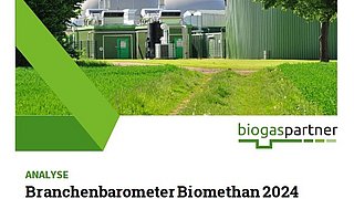 Titelseite ANALYSE Branchenbarometer Biomethan 2024