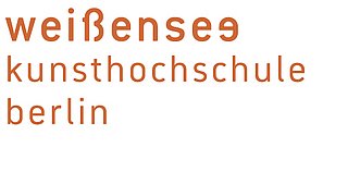 Es wird das Logo der weißensee kunsthoschule gezeigt. Es ist ein Schriftzug mit dem Namen.
