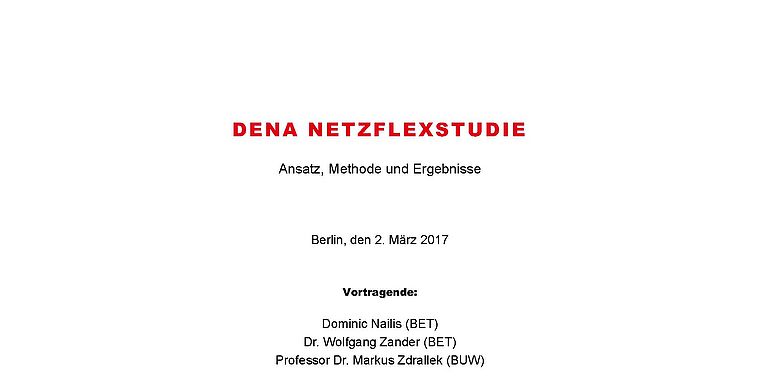 dena-Netzflexstudie: Ansatz, Methode und Ergebnisse
