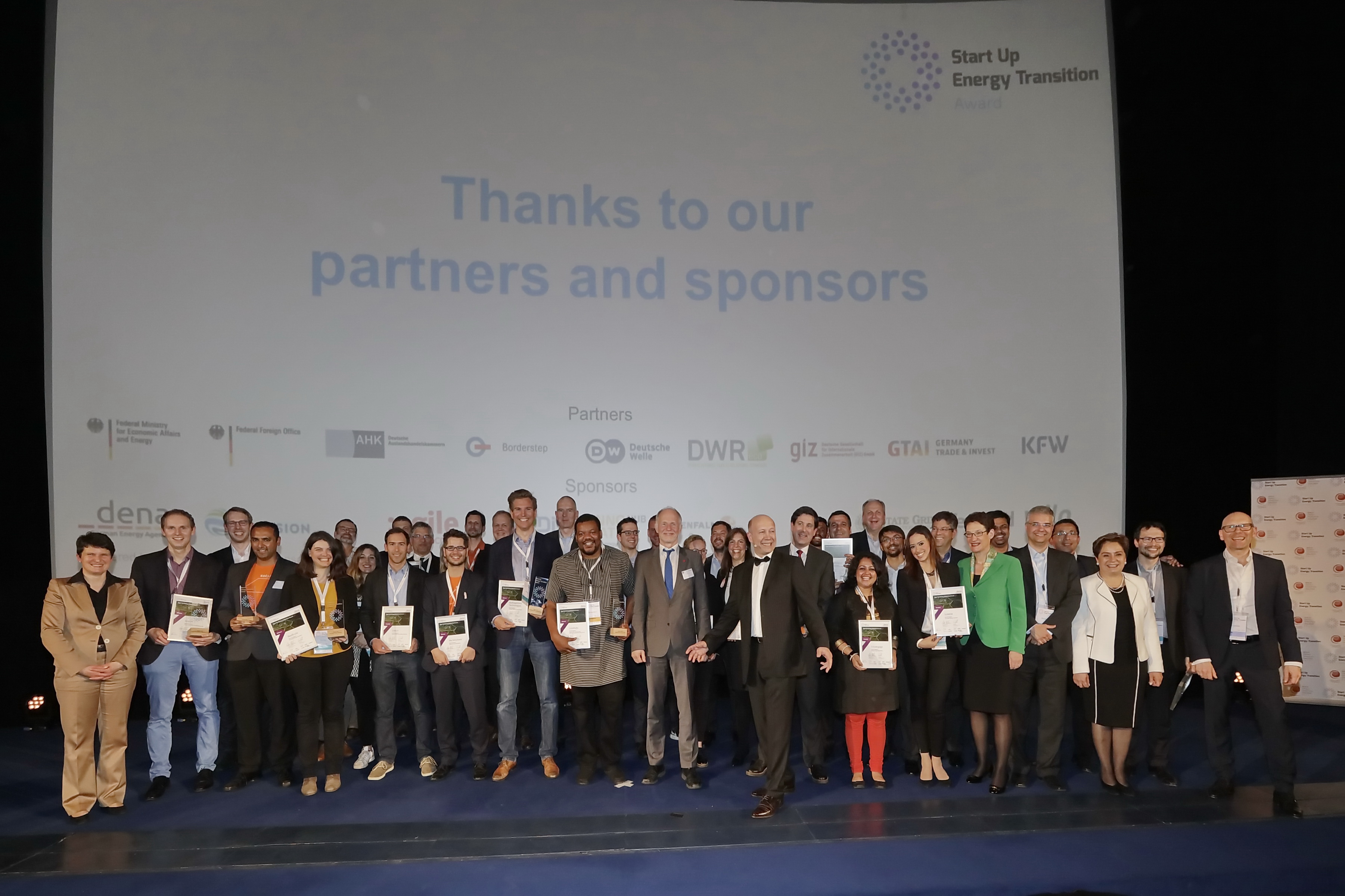 Verleihung des Start Up Energy Transition Award 2017