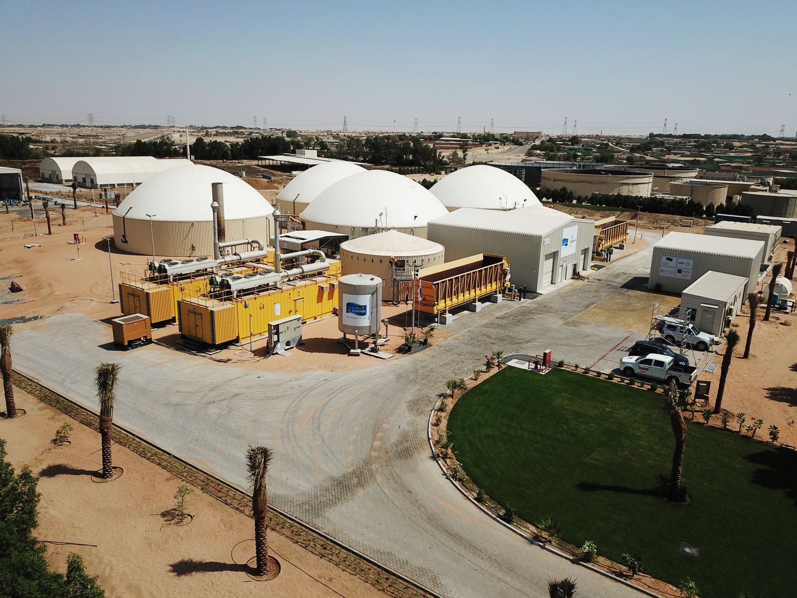 Eine Biogasanalage in den Vereinigten Arabischen Emiraten