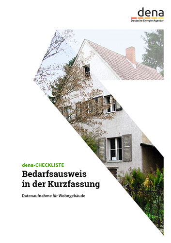 Cover dena-Checkliste Bedarfsausweis in der Kurzfassung